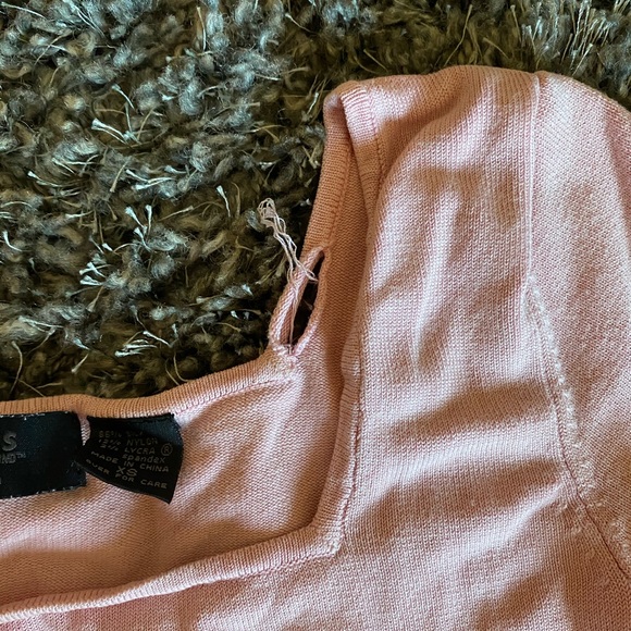 Baby pink square neck short sleeve - Picture 3 of 3